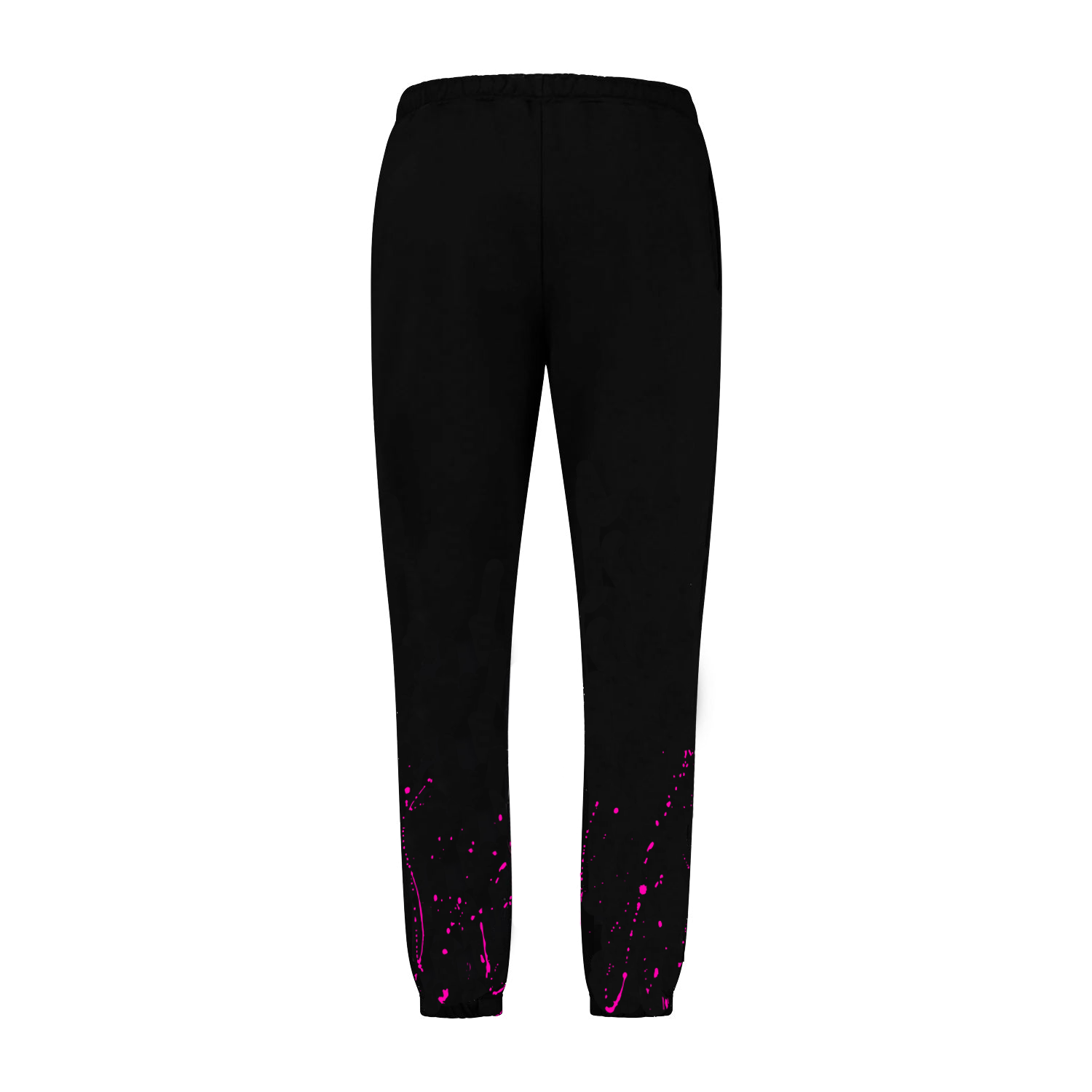 "Splatter" Neon Pink Black Track Pants