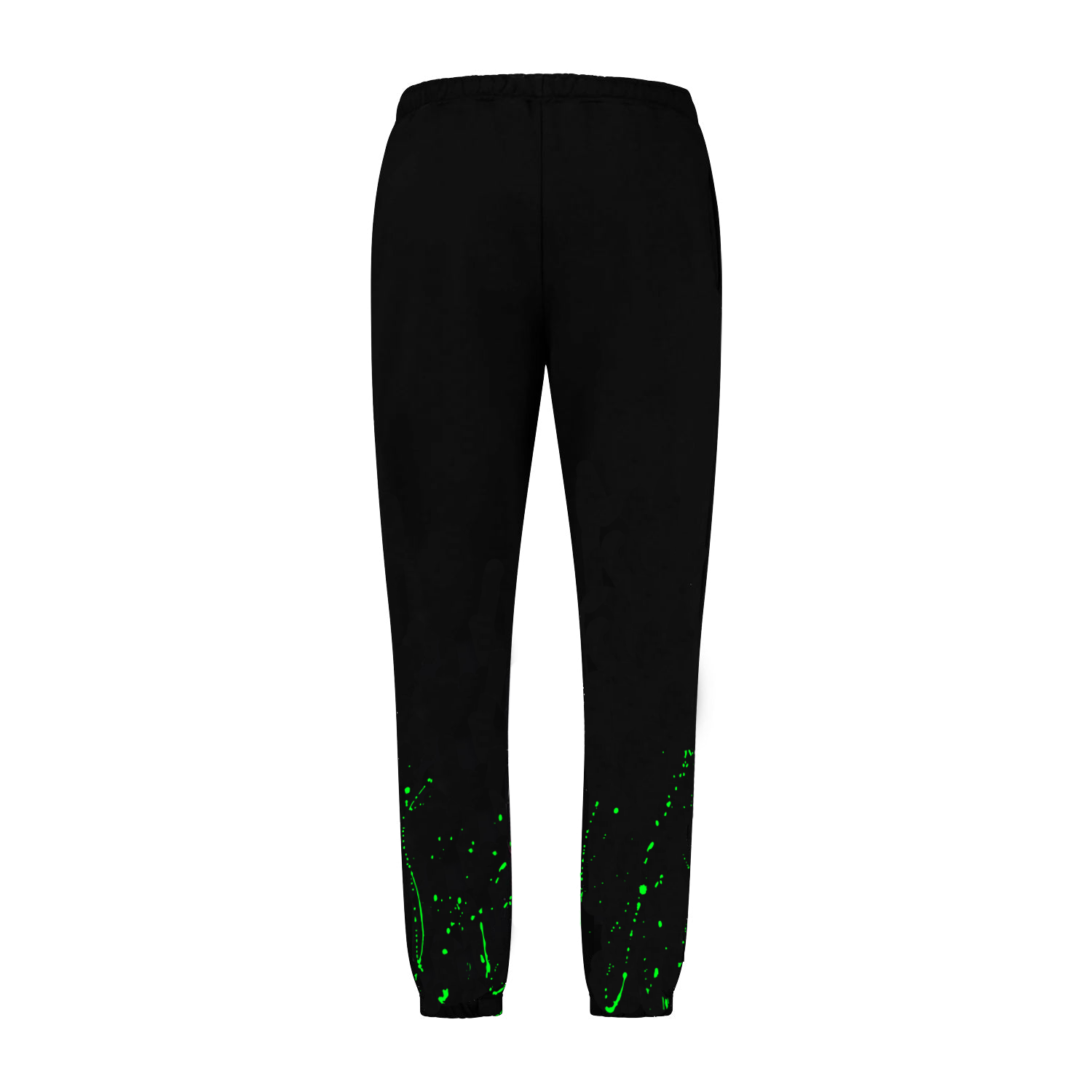 "Splatter" Neon Green Black Track Pants