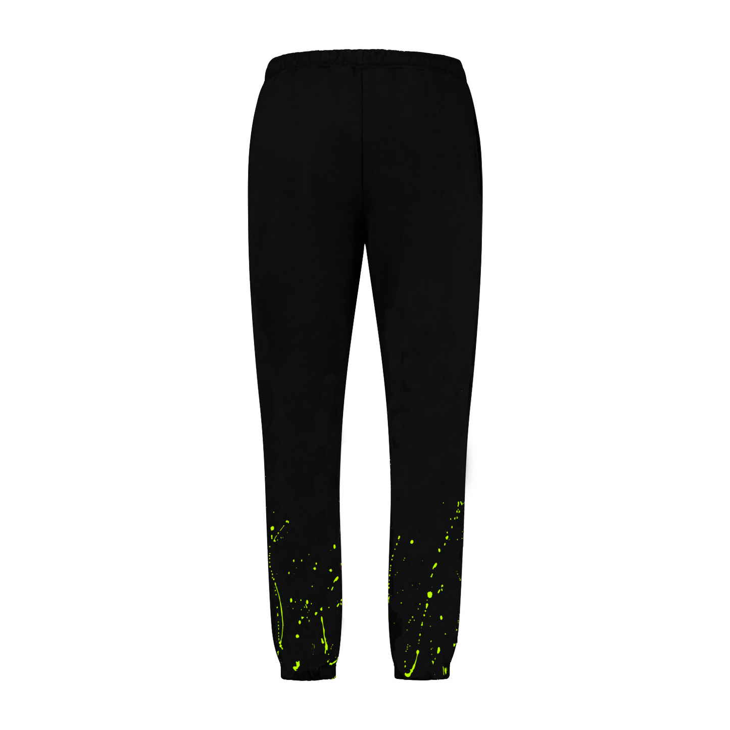 "Splatter" Neon Yellow Black Track Pants