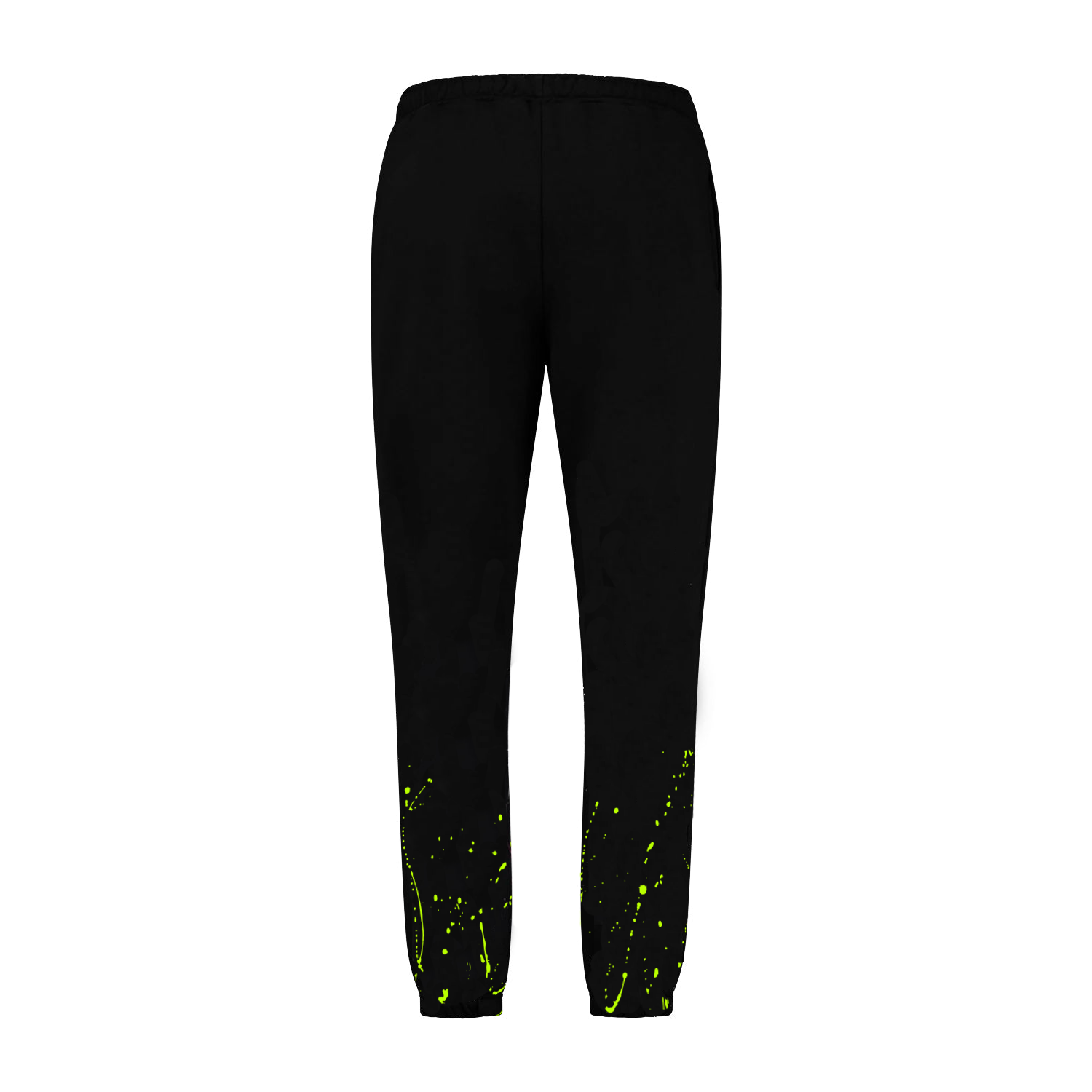 "Splatter" Neon Yellow Black Track Pants