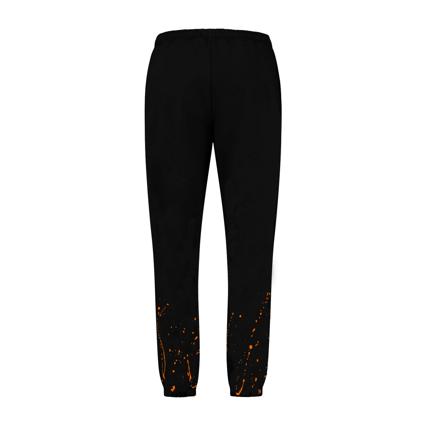 "Splatter" Neon Orange Black Track Pants
