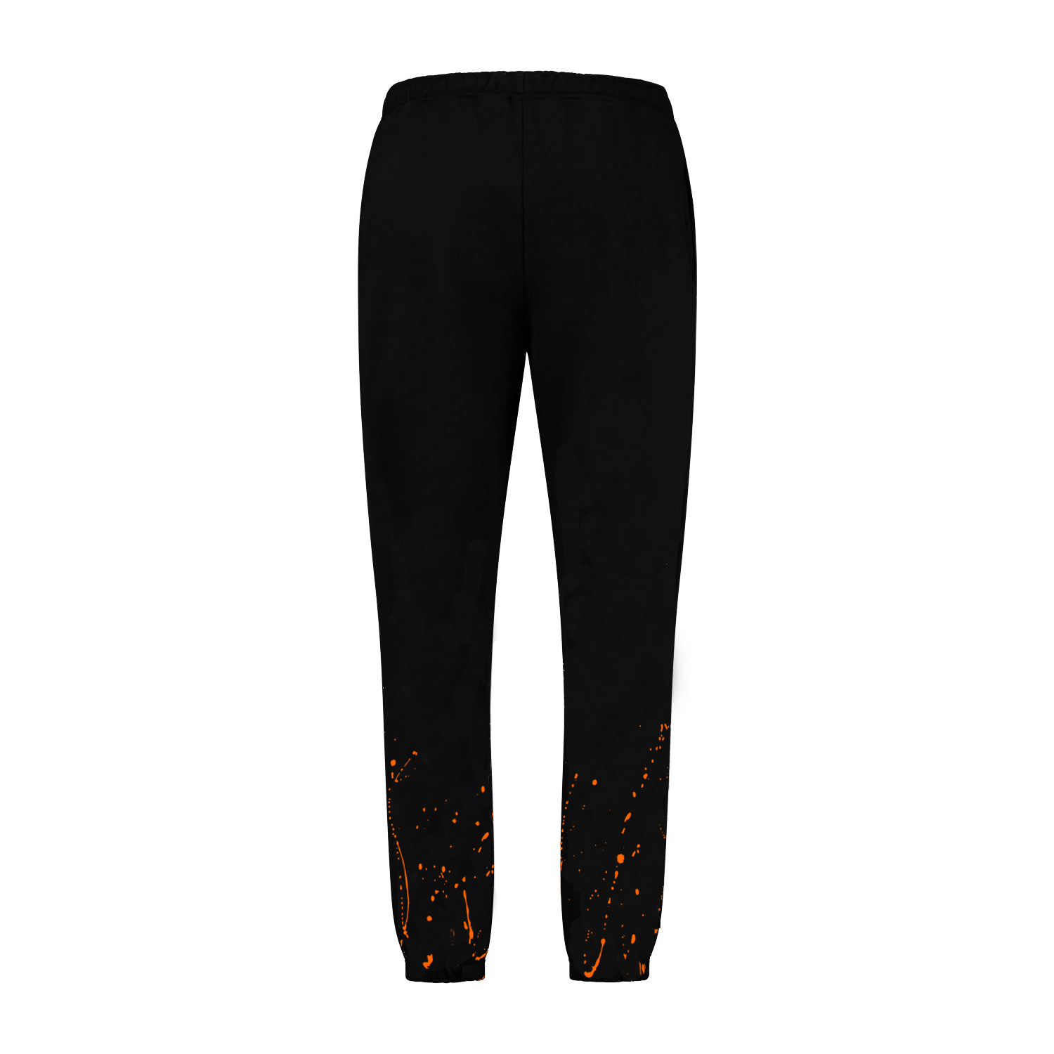 "Splatter" Neon Orange Black Track Pants