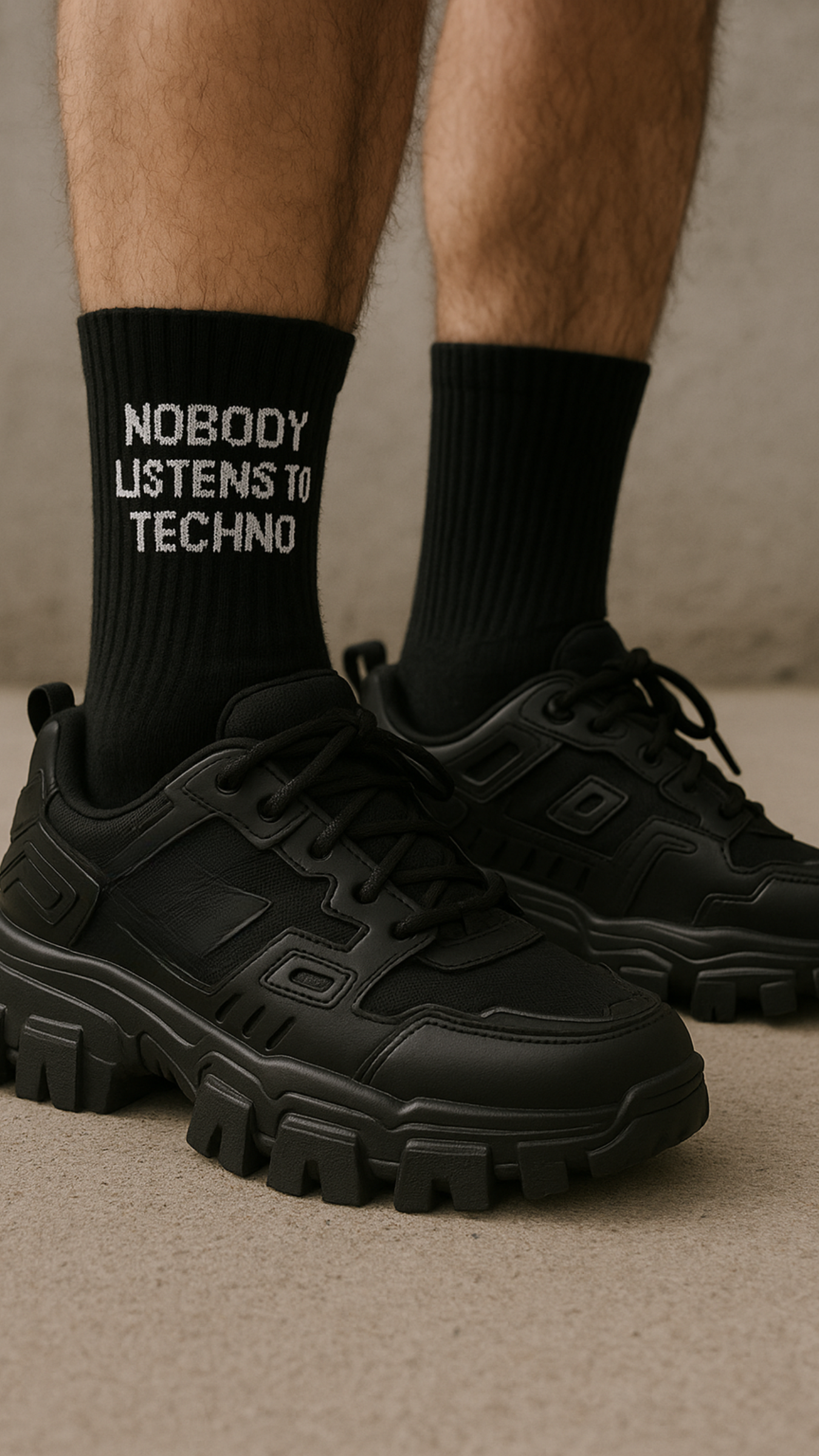 ‘’Nobody Listens to Techno’’ Socks