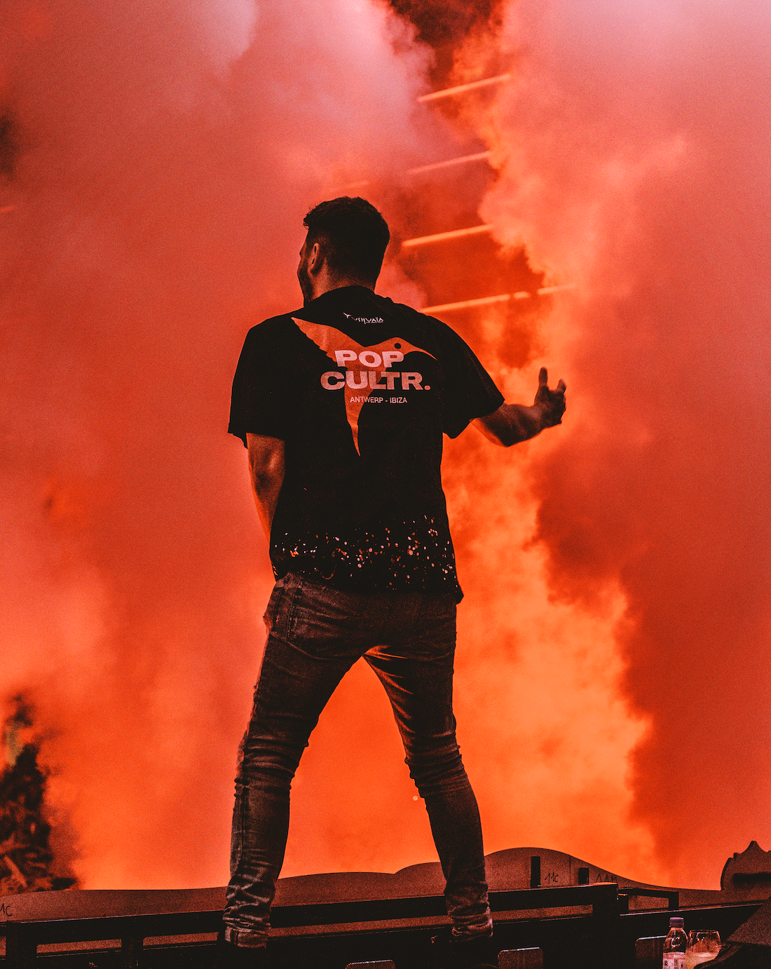 Pop Cultr. X Ushuaïa Black T-Shirt ( Limited Edition )