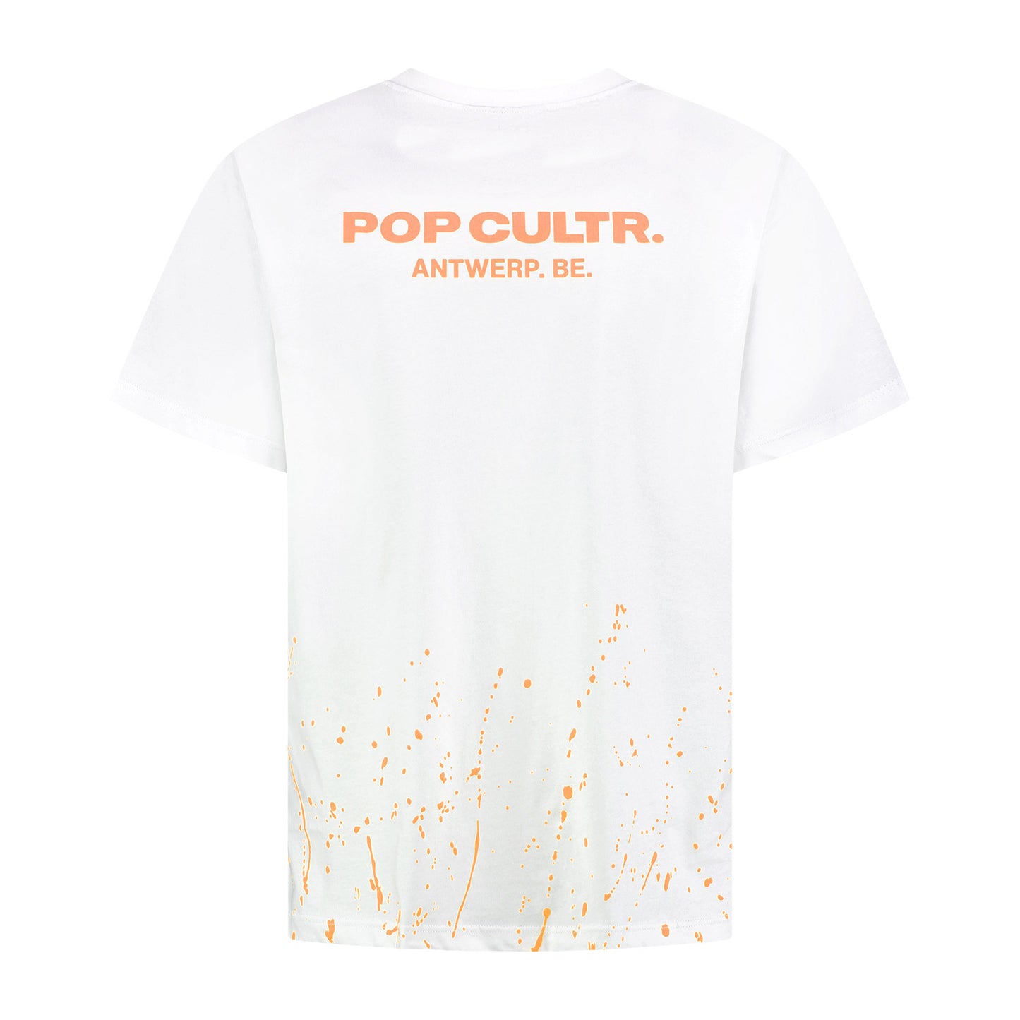 "Antwerp" White Neon Orange T-Shirt