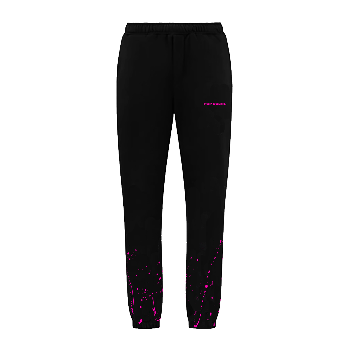 "Splatter" Neon Pink Black Pants