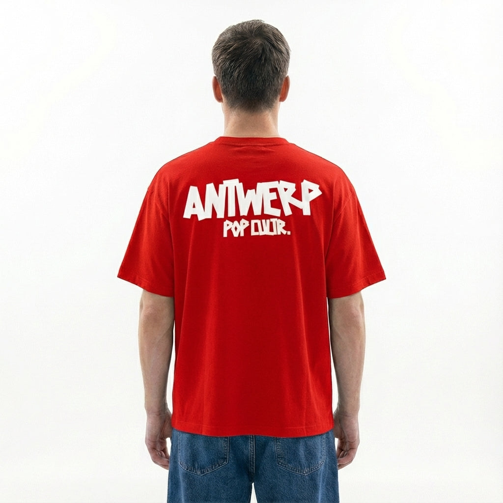 "Antwerp Tape" Tee - Red