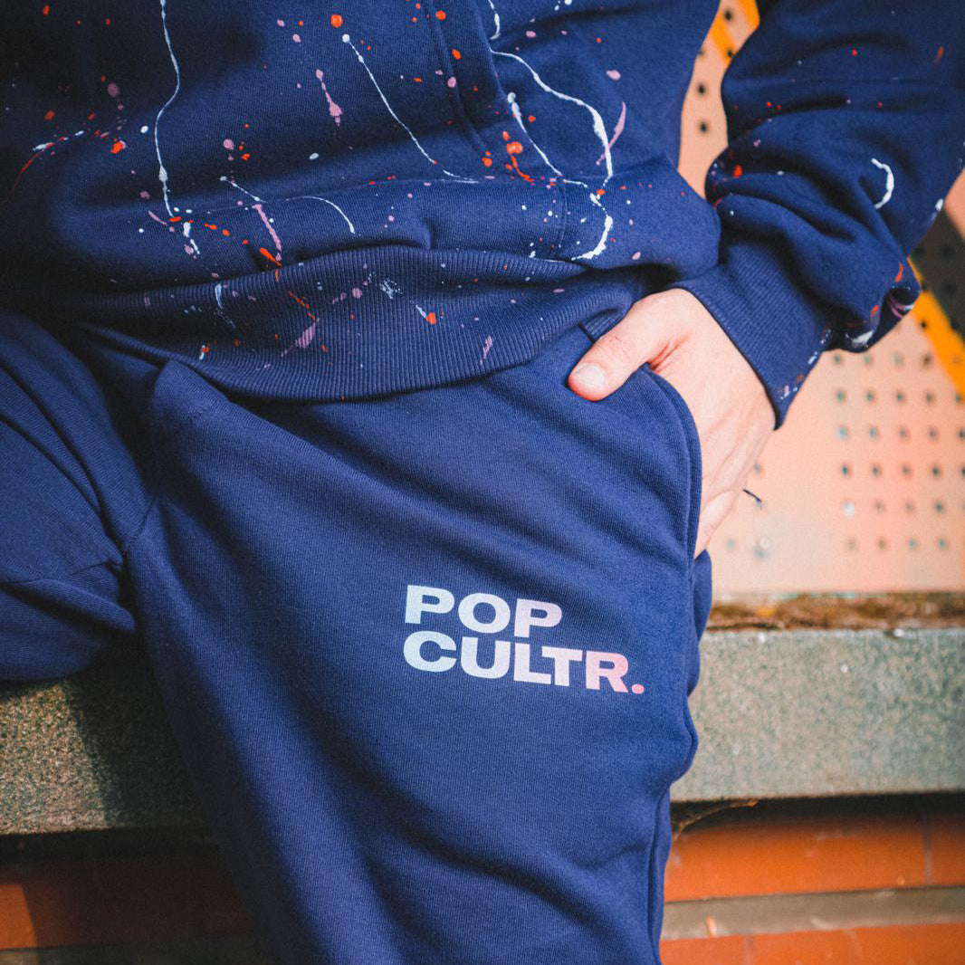 "Splatter" Retrowave I Navy Hoodie