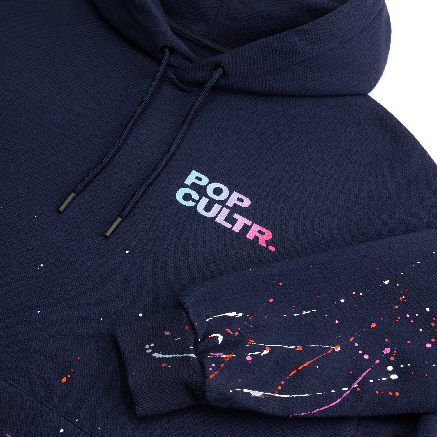 "Splatter" Retrowave I Navy Hoodie