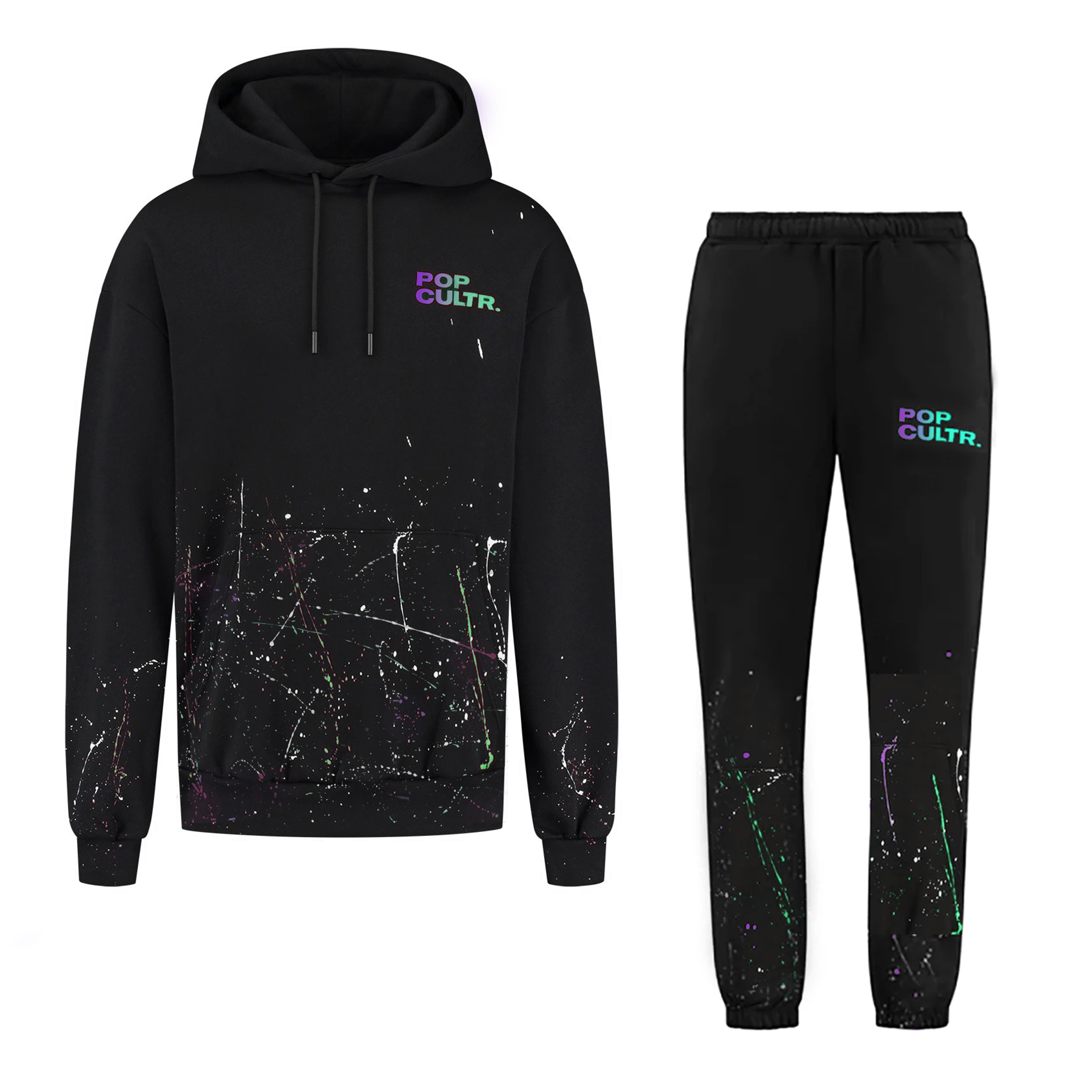 "Splatter" RetroWave III Black Tracksuit