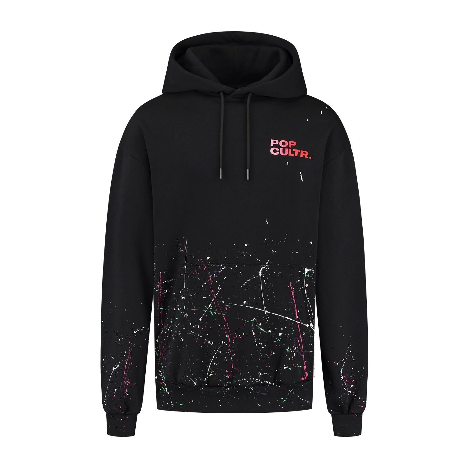 "Splatter" Retrowave II Black Hoodie
