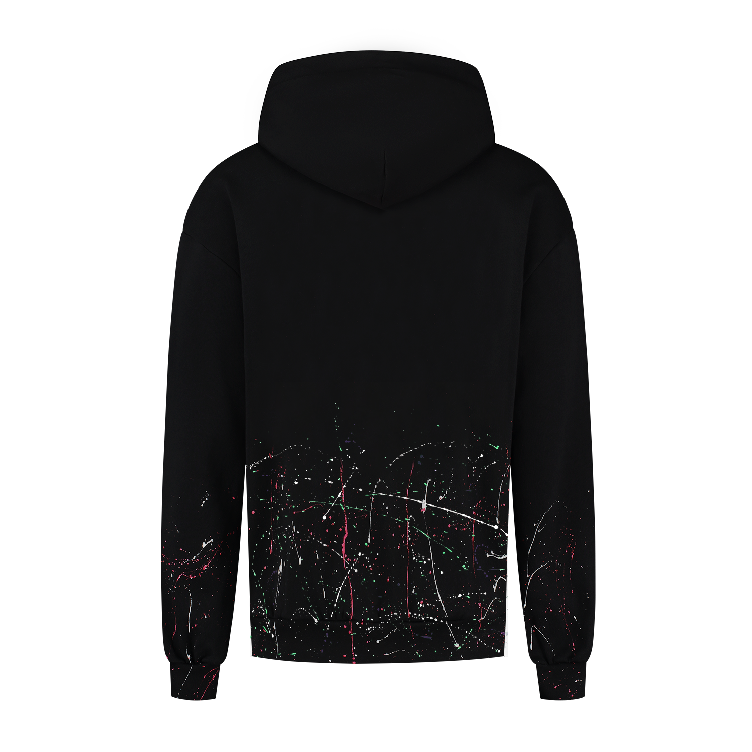 "Splatter" Retrowave II Black Hoodie