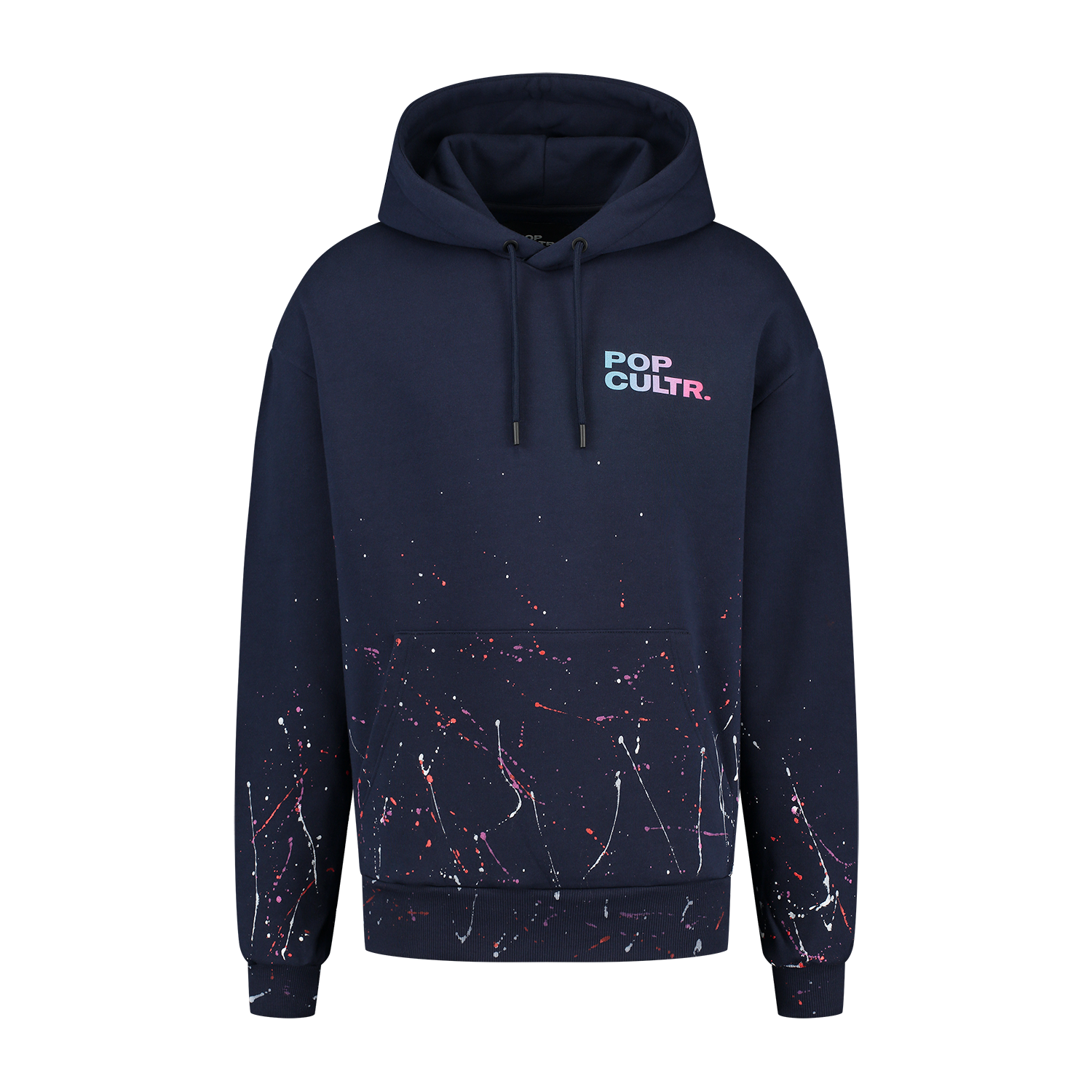 "Splatter" Retrowave I Navy Hoodie